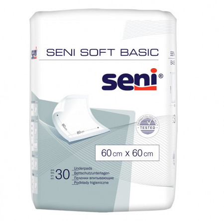 Aleze igienice Seni Soft Basic, 60x60 cm, 30buc