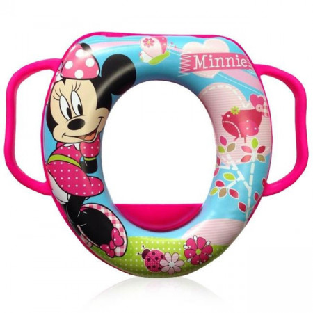 Reductor moale pentru toaleta cu manere, Lorelli, Pink