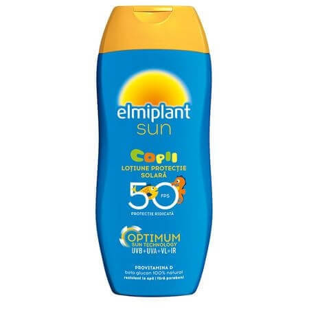 Lotiune cu protectie solara Elmiplant Sun Kids SPF 50, pentru copii, 200 ml