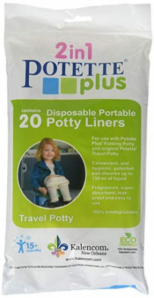 Pungi biodegradabile de unica folosinta pentru olita portabila Potette Plus - 20 buc/set