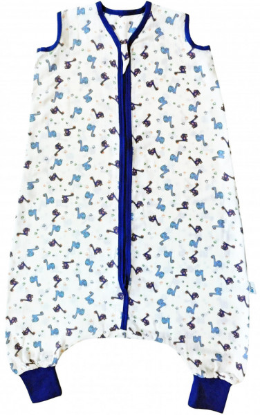Sac de dormit cu picioruse Bamboo Blue Dinosaurs 18-24 luni 0.5 Tog