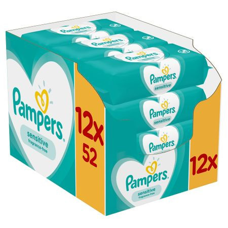 Servetele umede Pampers Sensitive, (12x52), 624 buc