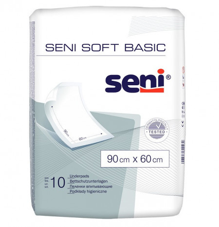 Aleze igienice Seni Soft Basic, 90x60 cm, 10buc