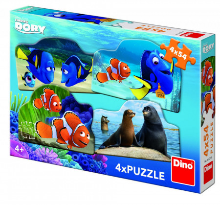 Puzzle 4 in 1 - Dory in marea aventura - 54 piese