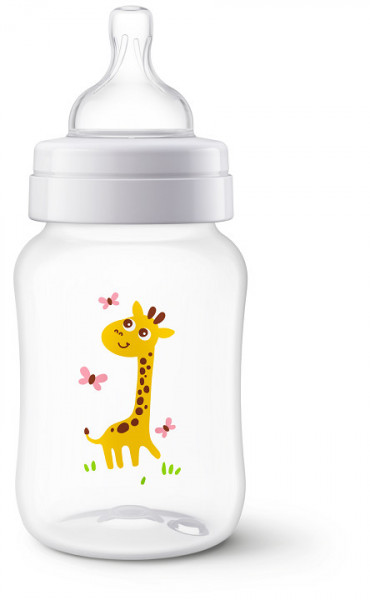 Philips-Avent Biberon Classic, 260ml, tetina Airflex, décor girafa