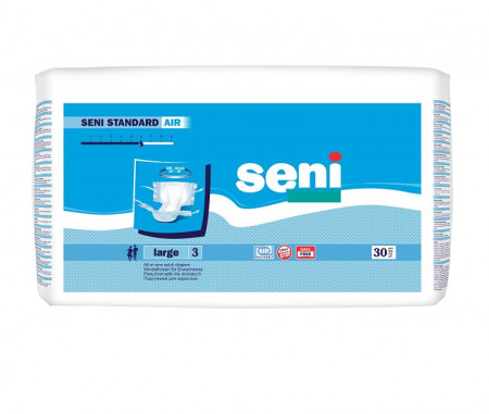 Scutece adulti Seni Standard Air, Large, nr.3, 30 buc