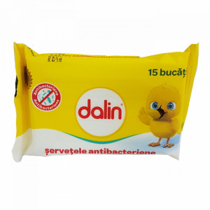 Dalin Servetele Antibacteriene pocket, 15 buc