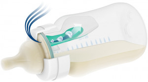 Philips-Avent Pachet 2 Biberoane 125ml cu dispozitiv anticolici AirFree™, Tetină cu debit pentru nou-născut