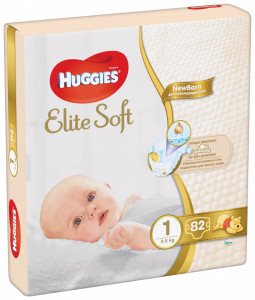 Scutece Huggies Mega Pack Elite Soft Nr.1, 3-5 kg, 82 buc
