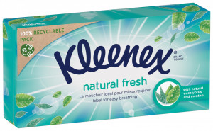 Servetele uscate Kleenex BOX Natural Fresh, 64 buc