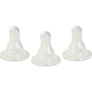 Tetina silicon curgere medie (3-6 Luni) Primii Pasi - 3buc/blister