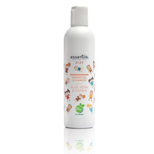 Gel de dus si sampon organic copii 2 in 1 Aloe Vera & Papaya 250ml