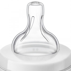 Philips-Avent Biberon anti-colic 260ml, Tetina cu debit lent, 1 luna+, décorat girafa