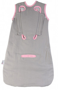 Sac de dormit multifunctional Grey Pink Elephant Travel 18-36 luni 2.5 Tog