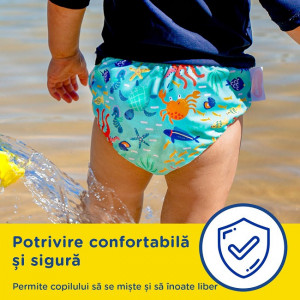 Scutec-chilotel pentru baie refolosibil, Huggies, nr 5-6, 13+ kg, 1 buc, UnderSea