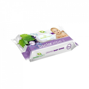 Servetele Umede Doctor Wipes Grapes 60 buc Cu Capac
