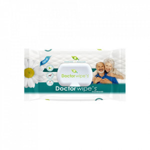 Servetele umede pt. incontinenta Doctor Wipe's, 25x22cm, 72 buc