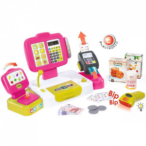 Jucarie Casa de marcat Mini Shop roz cu accesorii