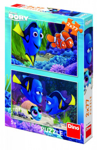 Puzzle 2 in 1 - Gasirea lui Dory - 77 piese
