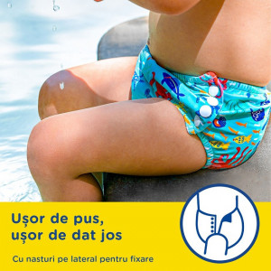 Scutec-chilotel pentru baie refolosibil, Huggies, nr 5-6, 13+ kg, 1 buc, UnderSea