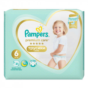 Scutece-chilotel Pampers Premium Care Pants 6 Value Pack 31 buc