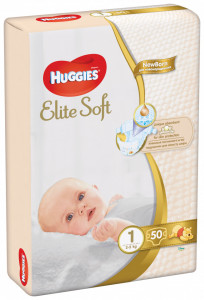 Scutece Huggies Jumbo Pack Elite Soft Nr.1, 3-5 kg, 50 buc