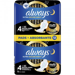 Absorbante Always Ultra Secure Night, Duo, 12 buc
