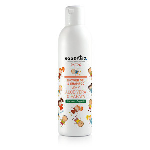 Gel de dus si sampon organic copii 2 in 1 Aloe Vera & Papaya 250ml