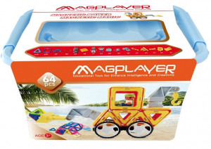 MAGPLAYER Joc de constructie magnetic - 64 piese