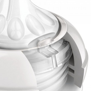 Philips-Avent Biberon din sticlă Natural 240 ml, Tetină ce imita forma sanului mamei, cu debit lent, sticla borosilicilica