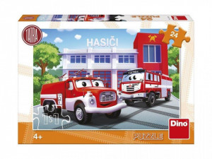Puzzle - Masina de pompieri (24 piese)