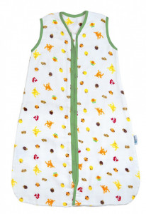 Sac de dormit pentru vara din muselina Forest Friends 0-6 luni 0.5 Tog