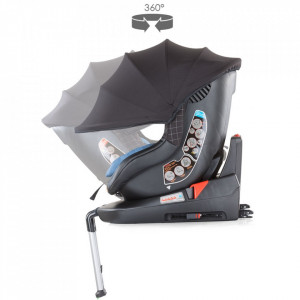 Scaun auto Chipolino Toledo 0-18kg rose cu sistem Isofix si sezut rotativ