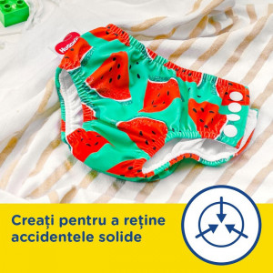 Scutec-chilotel pentru baie refolosibil, Huggies, nr 2-3, 5-11 kg, 1 buc, Watermelon