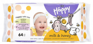 Servetele umede Happy Milk&Honey, 64 buc