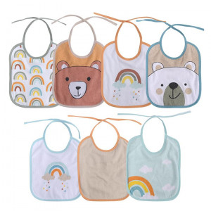 Set 7 bavete, bumbac, 23x20 cm, inchidere cu snur, Lorelli