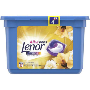Detergent Lenor, All in 1 Pods, Gold Orchid, 15 capsule