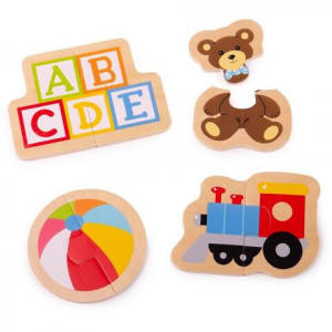 Puzzle din lemn - Jucarii (8 piese)