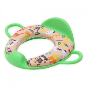 Reductor moale pentru toaleta, cu manere si spatar, Lorelli, Green Monkey