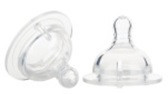 Set 2 Tetine Silicon 3-6 luni cu Gat Larg M U-GROW A-1028M