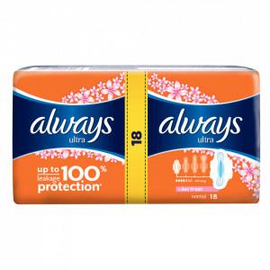 Absorbante Always Ultra Normal Fresh Duo, 18 buc