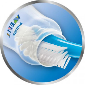 Philips-Avent Biberon anti-colic 260ml, Tetina cu debit lent, 1 luna+, décor pinguin