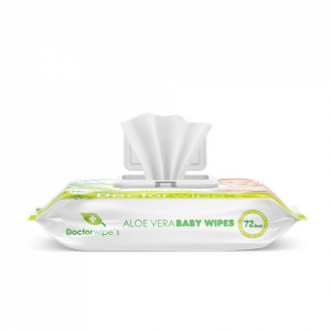 Servetele Umede Doctor Wipes Aloe Vera 72 buc Cu Capac