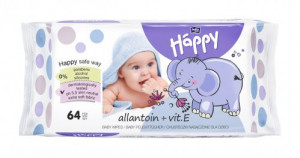 Servetele umede Happy cu Alantoina si vitamina E, 64buc