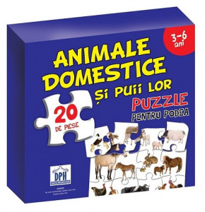 Animale domestice si puii lor ( puzzle podea 50/70 + afis 50/70 )