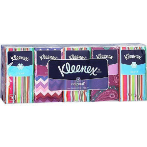 Batiste igienice uscate Kleenex Original, 10 pachete cu 10 batiste