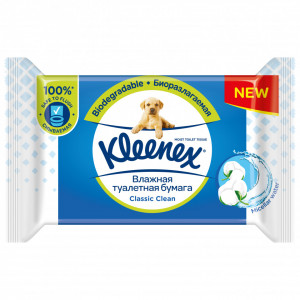 Hartie igienica umeda, Kleenex Classic Clean, 42 buc