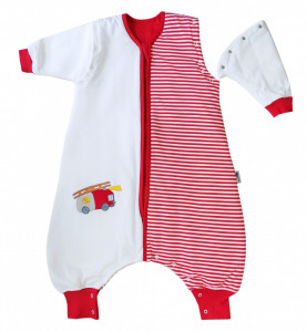 Sac de dormit cu picioruse si maneca lunga detasabila Fire Engine 6-12 luni 2.5 Tog