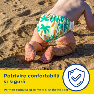 Scutec-chilotel pentru baie refolosibil, Huggies, nr 3-4, 11-14 kg, 1 buc, Tropical