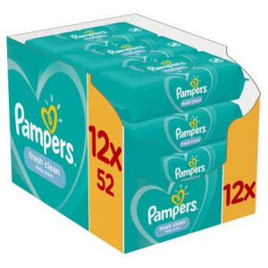 Servetele umede Pampers Fresh Clean, (12x52), 624 buc